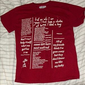 Sabrina Carpenter emails i can’t send Lyrics T-shirt